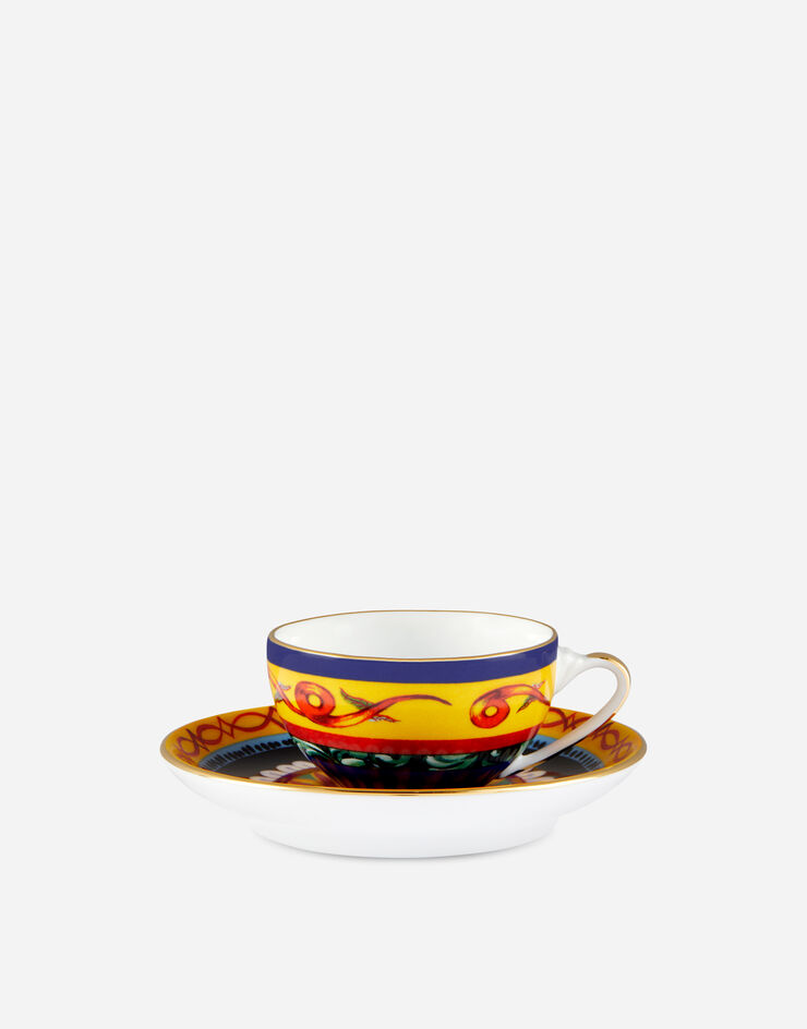 Dolce & Gabbana Кофейная чашка с блюдцем из фарфора разноцветный TC0100TCA17