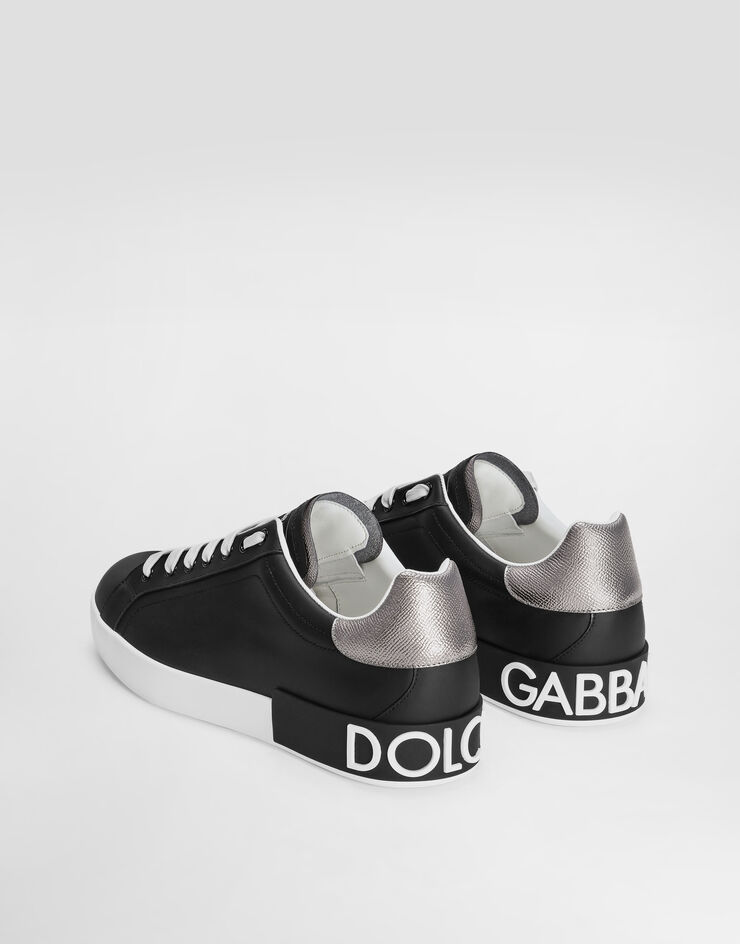 Dolce & Gabbana حذاء رياضي بورتوفينو نابا جلد العجل أسود CS2216AH527