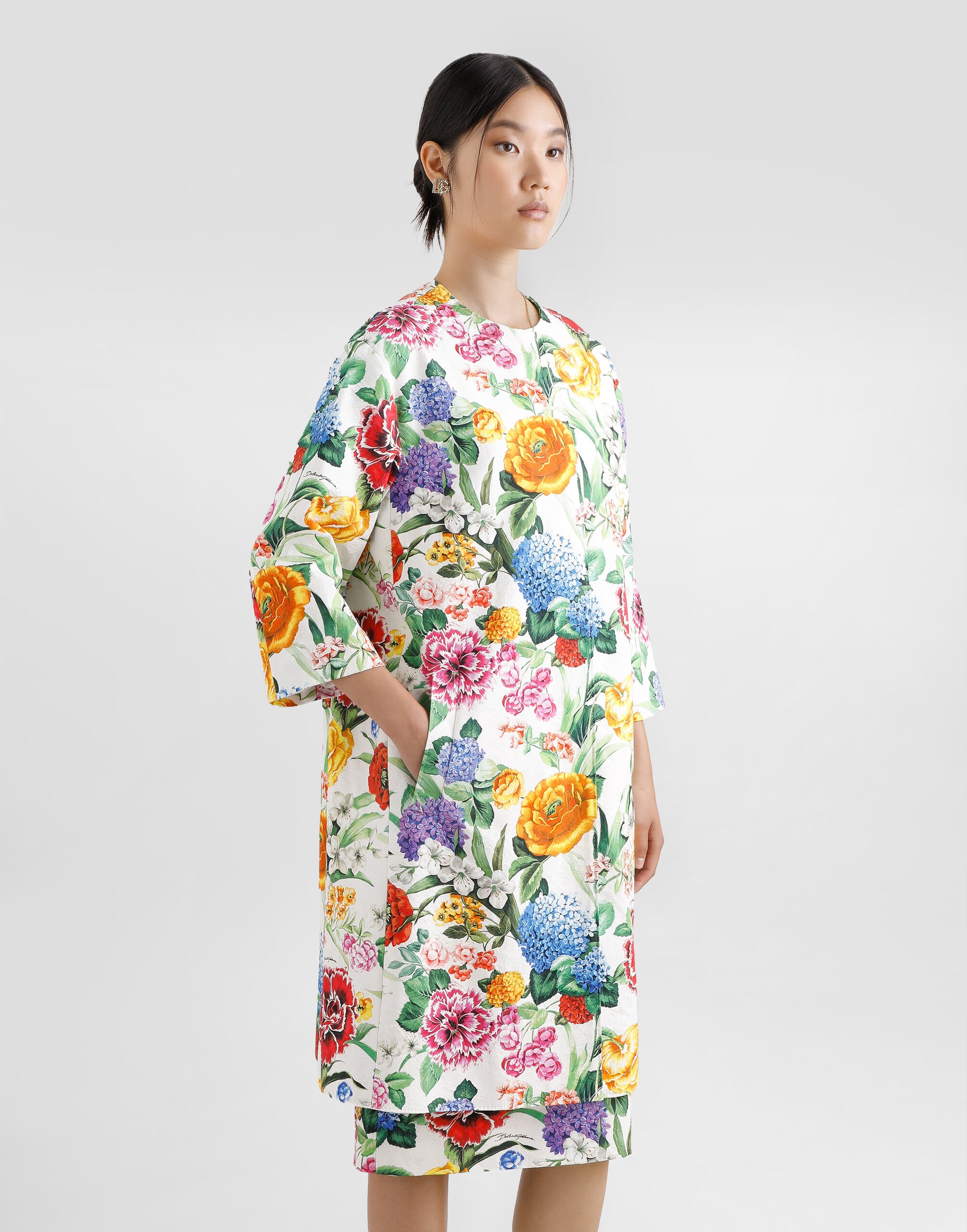 ☆VIP価格☆ Dolce＆Gabbana ウォッシュドコットン フーディー ホワイトのウィメンズ コットン ジャージー フーディ