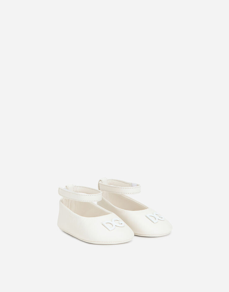 Dolce & Gabbana 纳帕皮革婴儿芭蕾平底鞋 白 DK0065A1293