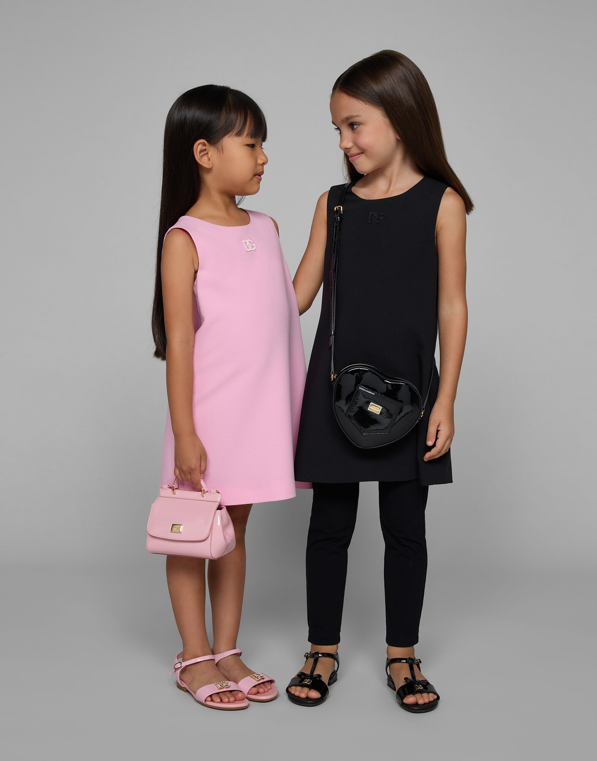 Cady A-line minidress in Rosa for Girls | Dolce&Gabbana® US