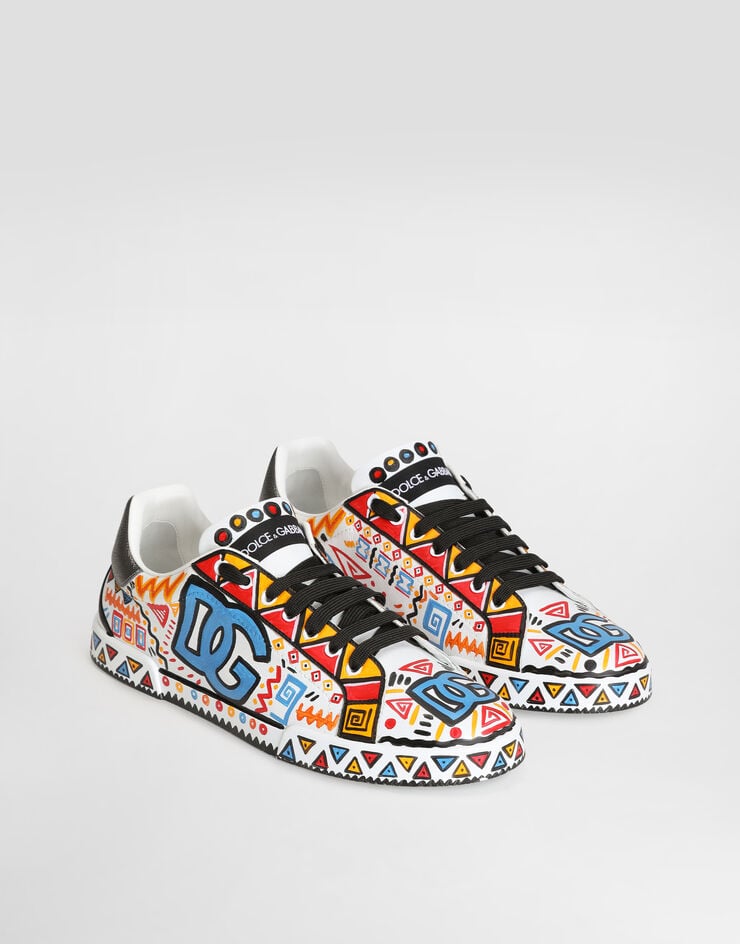 Dolce & Gabbana Sneakers Portofino en cuir de veau Dolce & Gabbana Sneakers Portofino en cuir de veau Multicolor CS2464A3S57