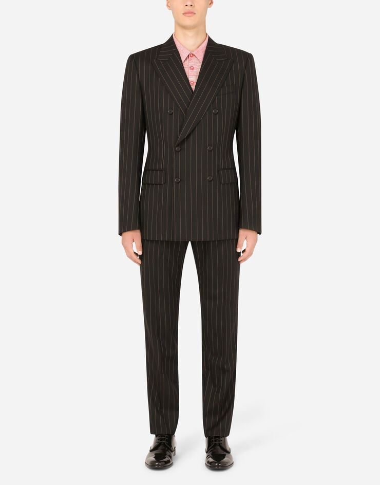 Dolce & Gabbana Double-breasted pinstripe stretch wool Sicily-fit suit Multicolor GKGJMTFRBCW