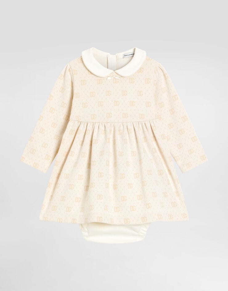 Dolce & Gabbana DG Jacquard and polka dot dress Multicolor L2JDB3FJ7EA