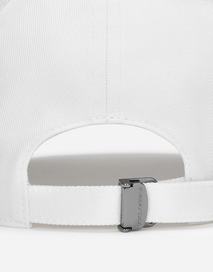 Dolce & Gabbana Cappello baseball con placca logata Bianco GH590AGH383