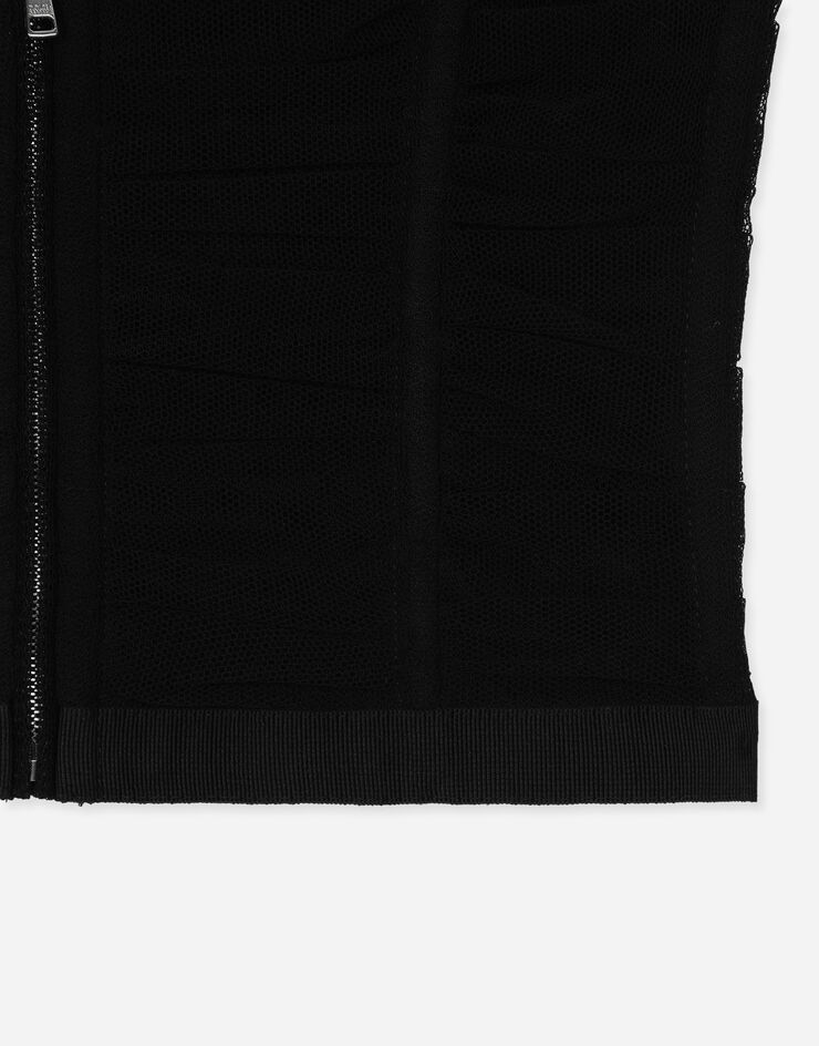 Dolce & Gabbana Corsé de tul drapeado Negro F761ETFLEAA