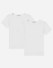 Dolce & Gabbana Short-sleeved jersey t-shirt two-pack White L4JTDMG7BME