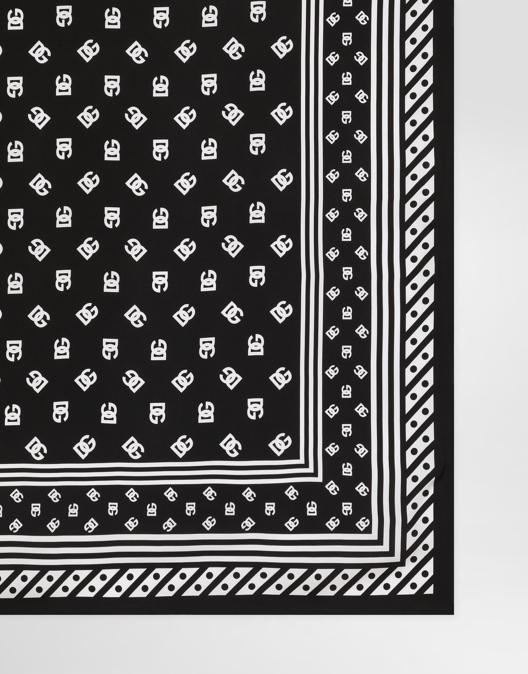Twill scarf with all-over DG logo print (90 x 90) in Print