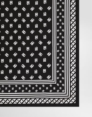 Dolce & Gabbana Twill scarf with all-over DG logo print (90 x 90) Print FN090RGDB7Z