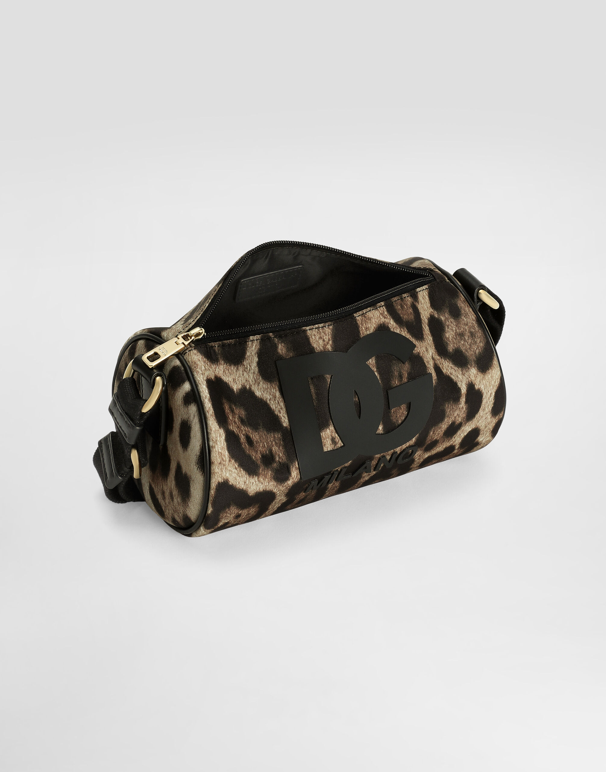 Leo-print nylon crossbody bag in Print for Girls | Dolce&Gabbana® US