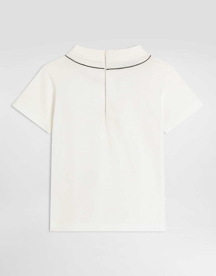 Dolce & Gabbana Футболка из джерси с логотипом White L1JTHOG7QK1