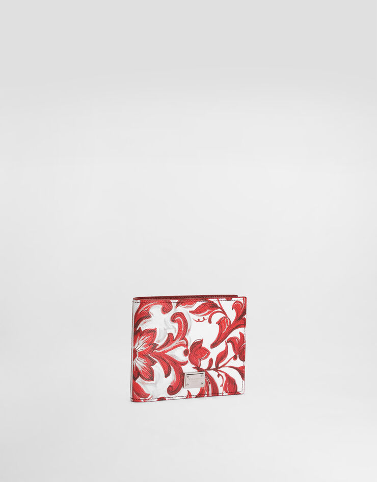 Dolce & Gabbana Portefeuille en cuir de veau à imprimé majolique Multicolor BP3102A0646
