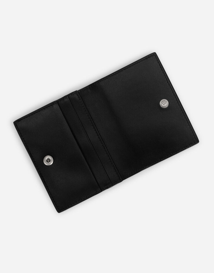 Dolce & Gabbana Calfskin card holder with raised logo Black BP1643AG218