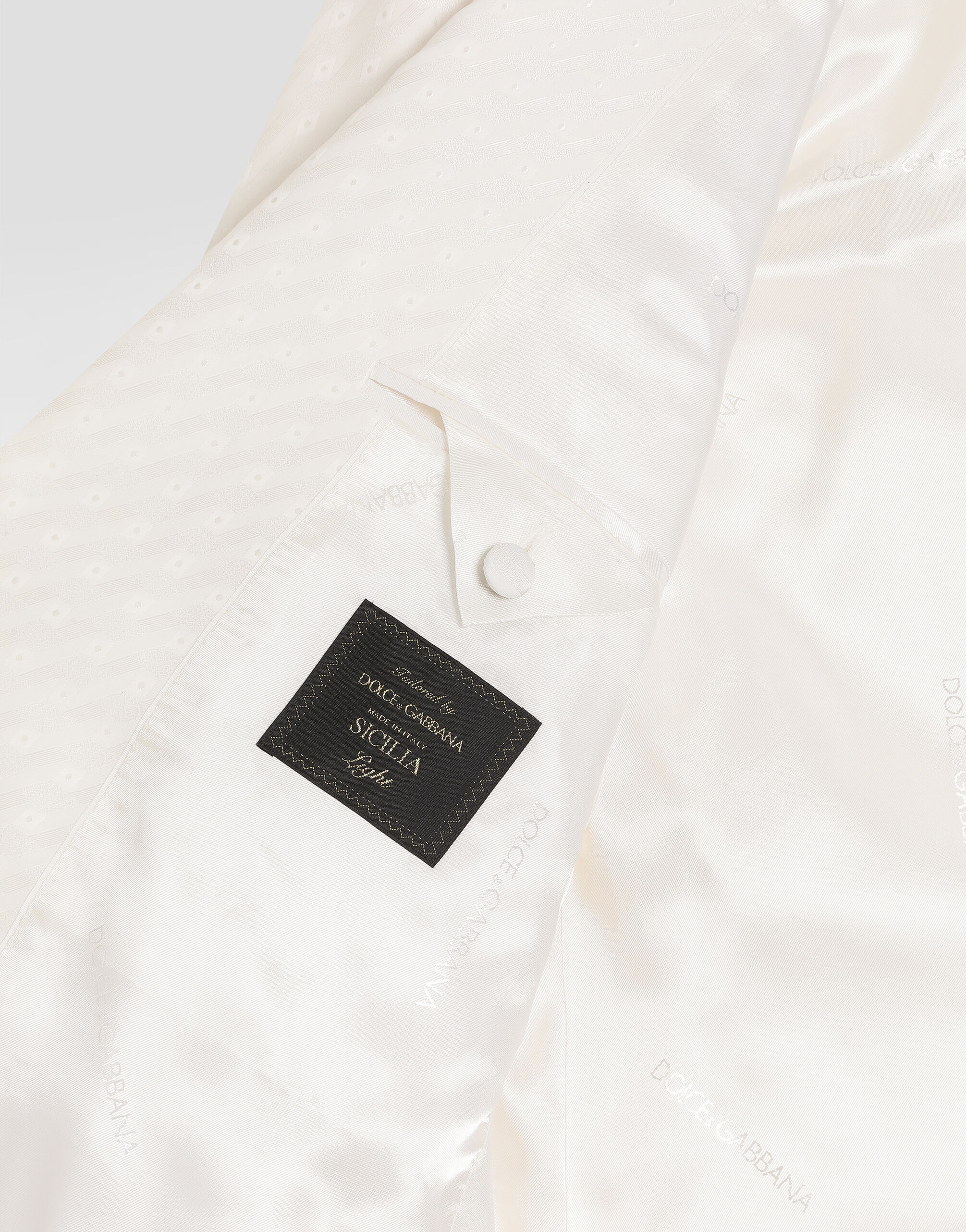 Double-breasted sicilia light jacquard jacket with micro pattern