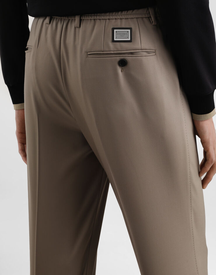 Dolce & Gabbana Double-fold wool canvas trousers Multicolor GV4EETFURK8