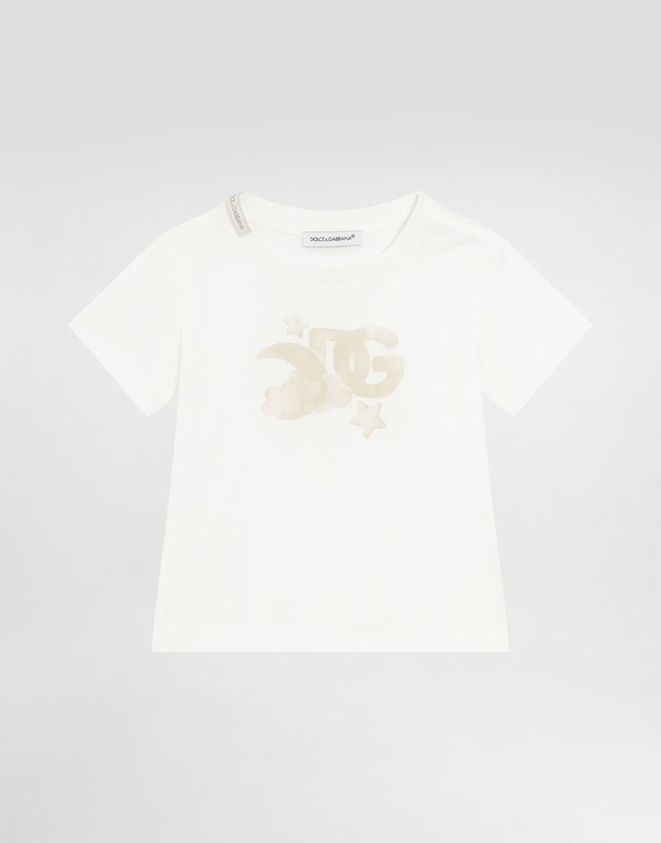 Dolce & Gabbana Футболка из джерси с логотипом DG белый L1JT7WG7O1X
