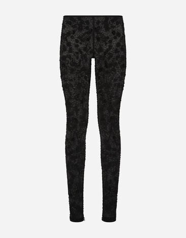 Dolce & Gabbana KIM DOLCE&GABBANA Tulle leggings with embroidery Print FTC3HTHS5Q0