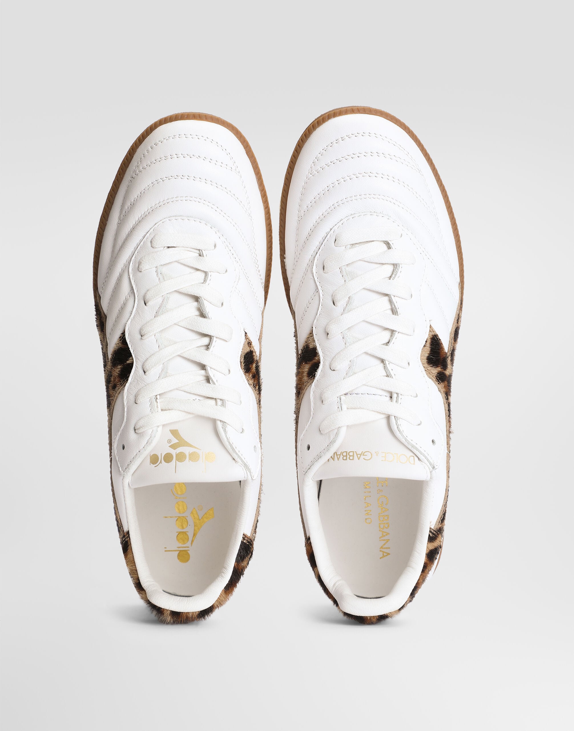 Dolce&Gabbana x Diadora calfskin sneakers in Multicolor for Men