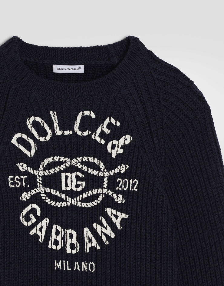 Dolce & Gabbana Virgin wool pullover Blue L4KWI7JDVLJ