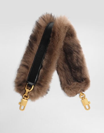 Dolce & Gabbana Shearling and palmellato calfskin bag shoulder strap Dolce & Gabbana Shearling and palmellato calfskin bag shoulder strap Multicolor BI3491A0525