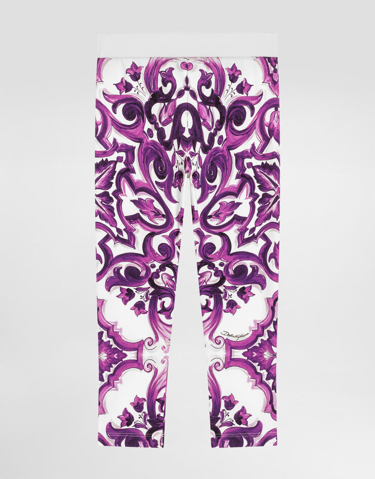 Dolce & Gabbana Majolica-print interlock leggings Multicolor L5JP5BHPGF4