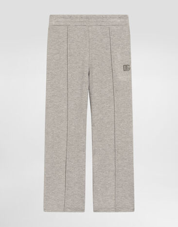 Dolce & Gabbana Lurex fleece trousers Silver L5JPH2HU7WD