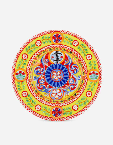 Dolce & Gabbana Charger Plate in Fine Porcelain Multicolor TC0010TCA88