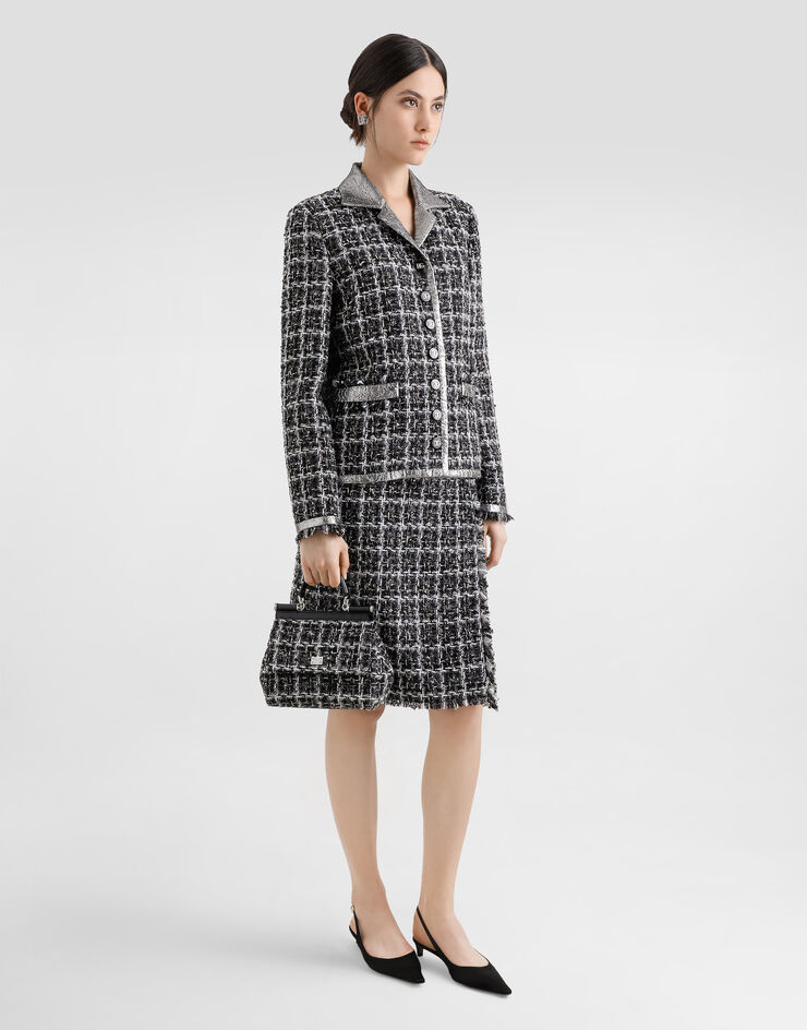 Dolce & Gabbana تانك توب ساتان بدبوس بشعار DG رمادي F7AK5TGDCVQ