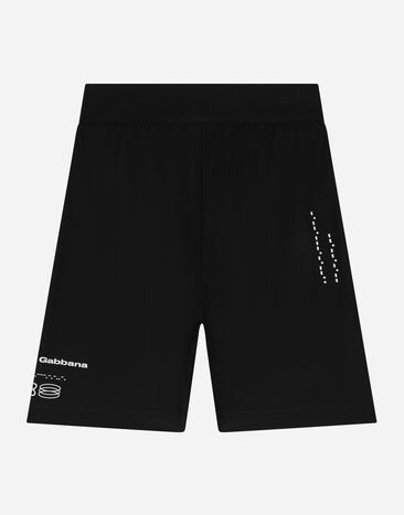 Dolce & Gabbana Jersey cycling shorts with elasticated DGVIB3 band Black L8JQ98G7M7E