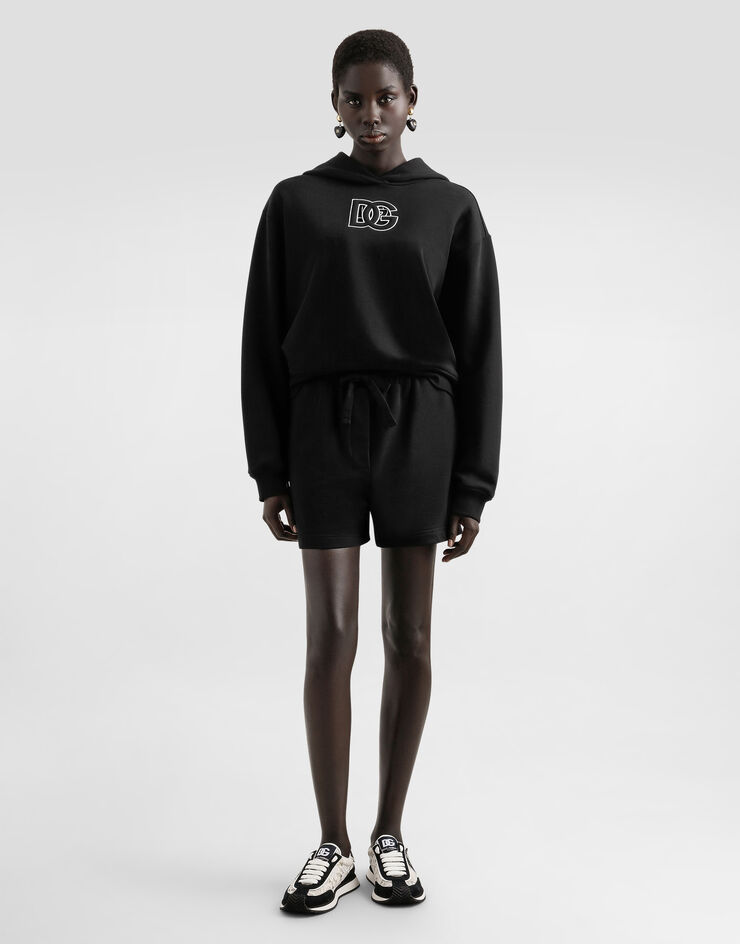 Dolce & Gabbana 镂花 DG 刺绣平纹针织 T 恤 黑 F8N08ZGDC9W