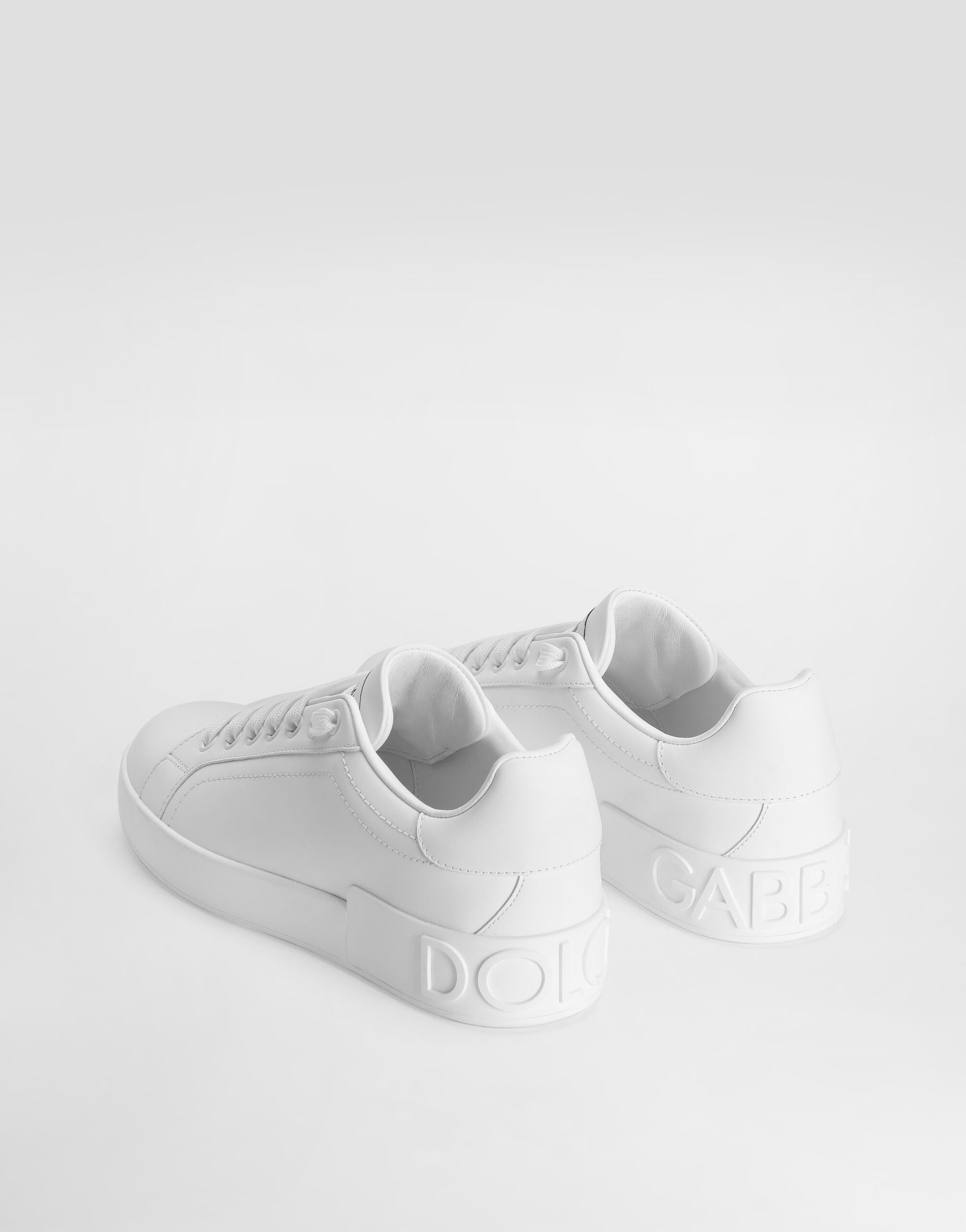Calfskin Portofino sneakers in White for Women | Dolce&Gabbana® US