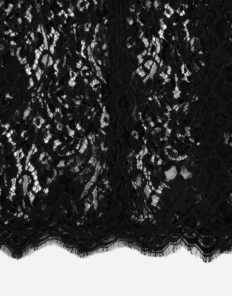 Dolce & Gabbana Top aus Spitze Schwarz F7AD2TFLSFV
