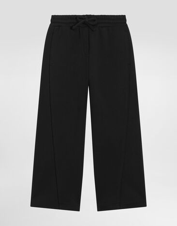 Dolce & Gabbana Fleece trousers with DG patch Black L5JPI6G7PXP