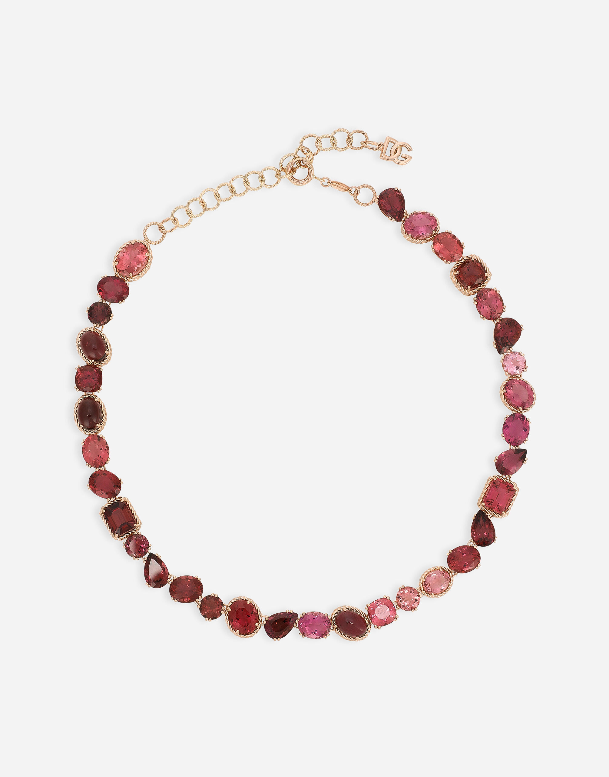 Dolce & Gabbana Anna necklace in red gold 18kt with toumalines Gold WNQA3GWQC01