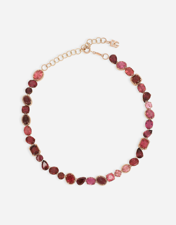 Dolce & Gabbana Anna necklace in red gold 18kt with toumalines Rot WNQA1GWQM01