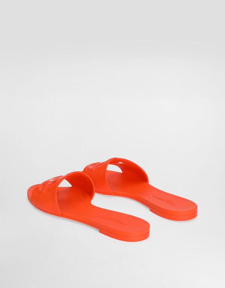 Dolce & Gabbana Beachwear slides in rubber Orange CW2215AN994