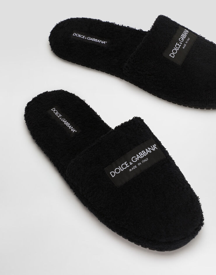Dolce & Gabbana DG Hotel terry slippers Black A80608A0324