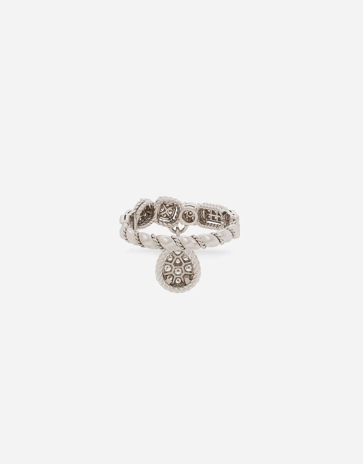 Dolce & Gabbana イージーダイアモンド リング 18Kホワイトゴールド パヴェダイアモンド ホワイト WRQD2GWPAVE
