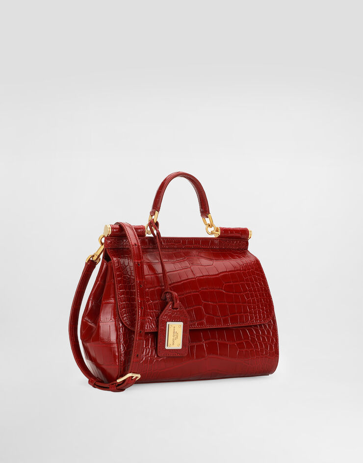 Dolce & Gabbana Large Sicily handbag in alligator leather Red BB6002B2EM0