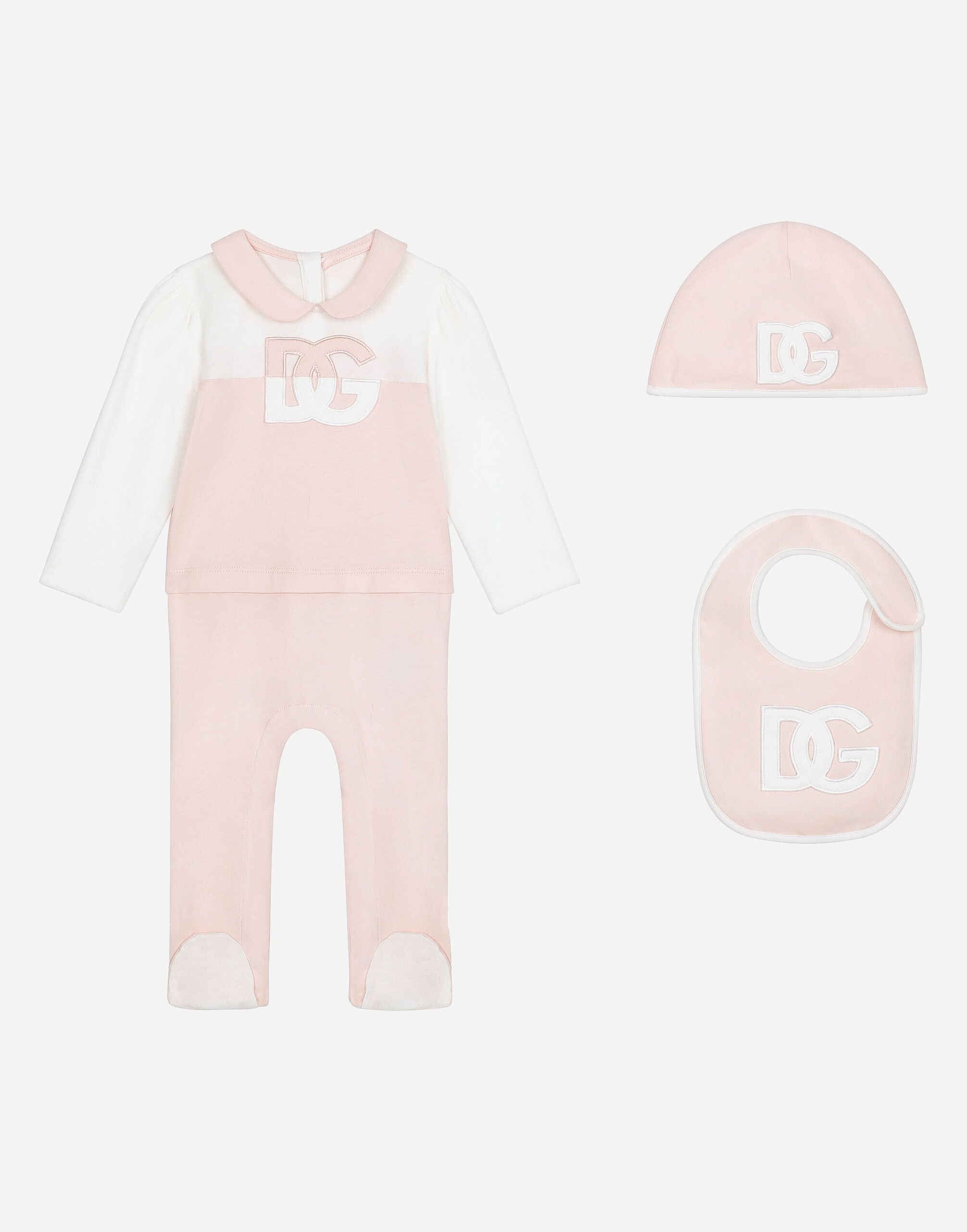 3 piece gift set in jersey in Pink for Girls Dolce Gabbana