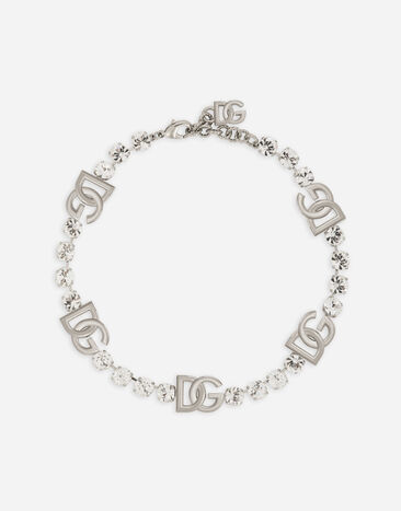 Dolce & Gabbana KIM DOLCE&GABBANA Collar de strass con logotipo DG Plateado WNO4S7W1111