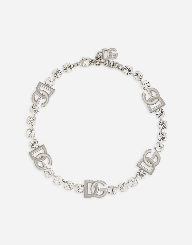 Dolce & Gabbana KIM DOLCE&GABBANA Collar de strass con logotipo DG Plateado WNO4S7W1111