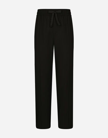 Dolce & Gabbana Pantalón de chándal de lana Negro GP03ATFU28E