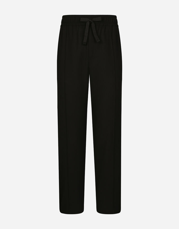 Dolce & Gabbana Pantalón de chándal de lana Negro GP03ATFU28E