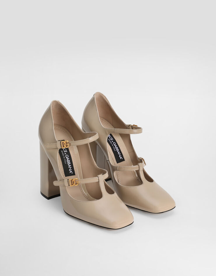 Dolce & Gabbana Pumps aus Lackleder Beige CD1960A1471
