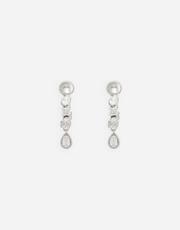 Dolce & Gabbana Easy Diamond earrings in white gold 18Kt and diamonds White WSQA7GWSPBL