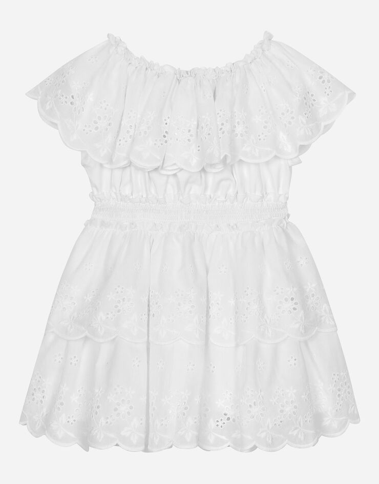 Dolce & Gabbana Poplin and broderie anglaise dress White L53DZ0G7NYW