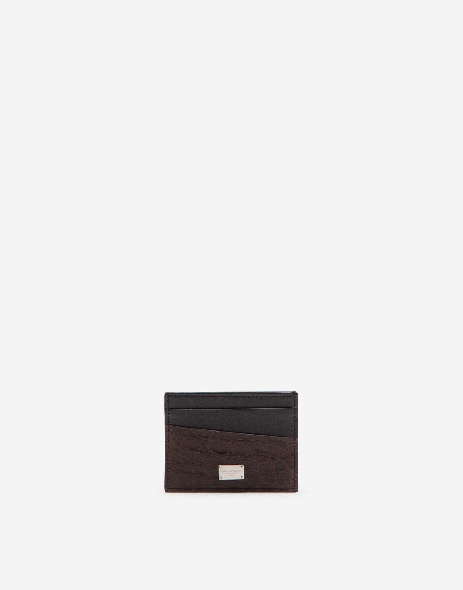 Crocodile card holder in MULTICOLOR for Men Dolce Gabbana US