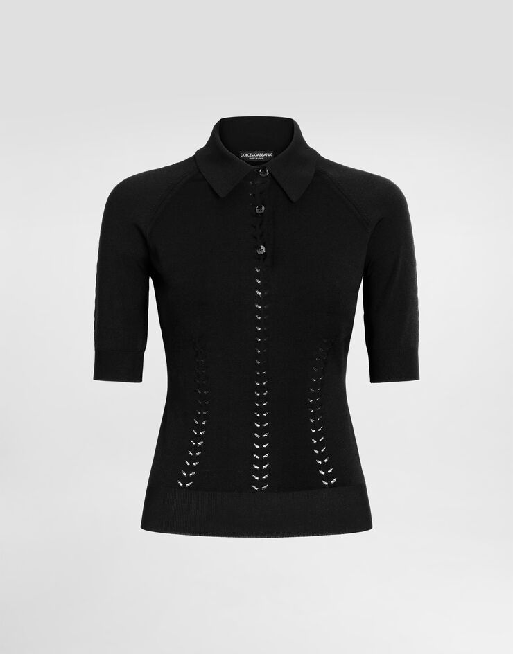 Dolce & Gabbana 粘胶 Polo 衫 黑 FXZ23TJAIRM