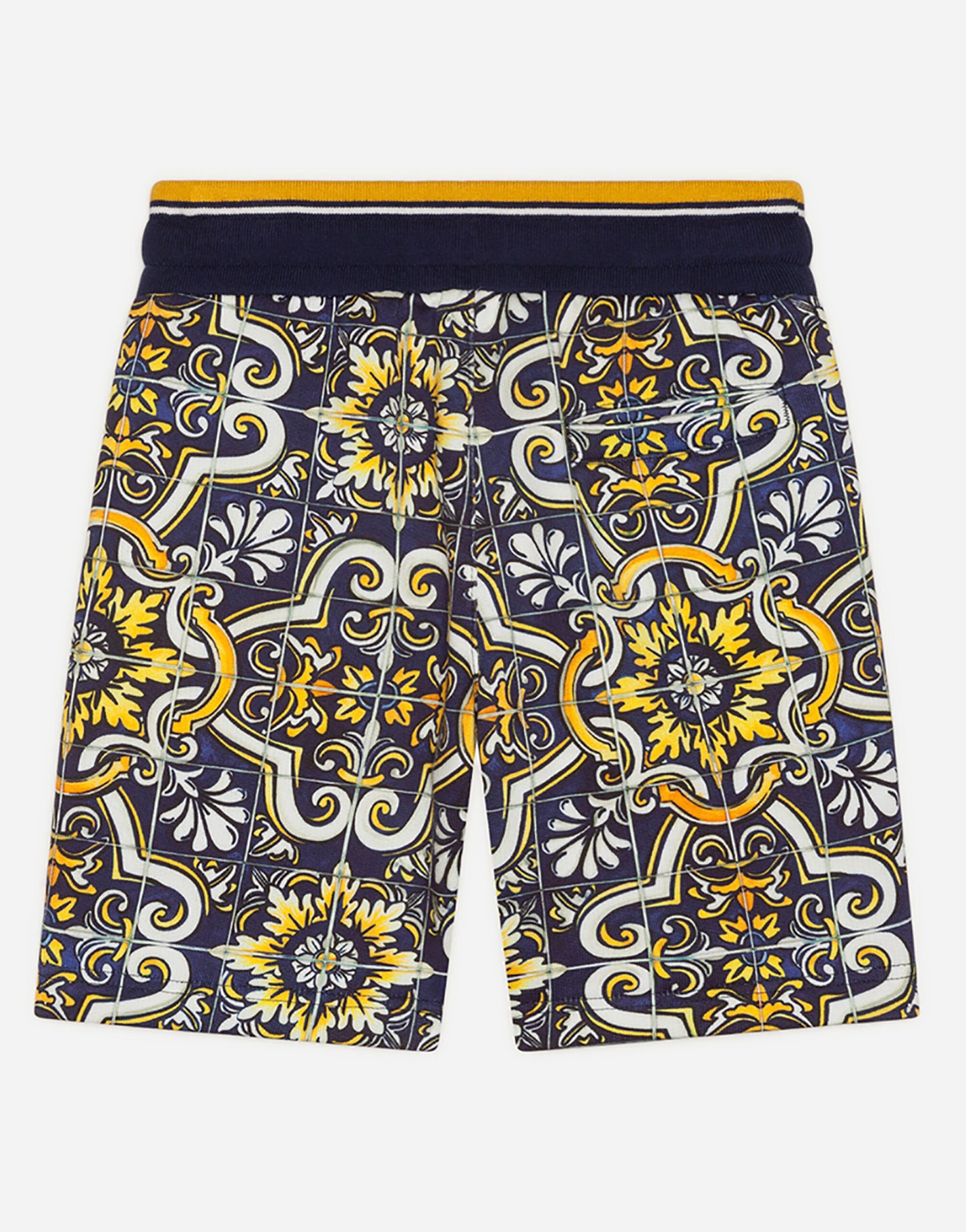 【関税込み】dolce & gabbana Maiolica' print bermuda shorts Majolica-print silk jogging shorts in Print for Men